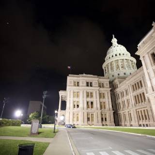 Texas State Capitol Building Shines at Night