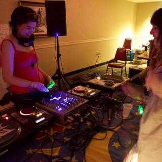 DJ Mixer Session with Two Female Entertainers