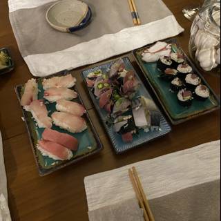 Delicious Sushi Spread on a California Table