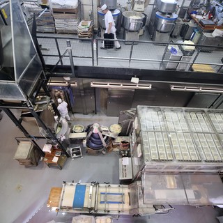 Overhead View of Busy Commercial Kitchen Operations
