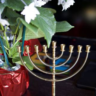A Festive Hanukkah Display
