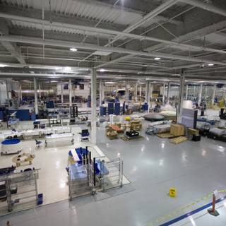 Inside an industrial factory