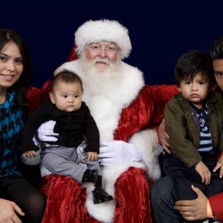 Family with Santa
