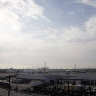 Cloudy Sky Above Industrial Terminal