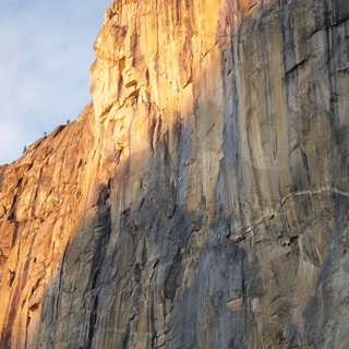 Golden Hour Light on El Capitan's Granite Face