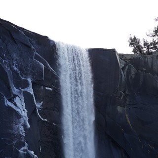 Vernal Fall Cascading Through Icy Granite Walls