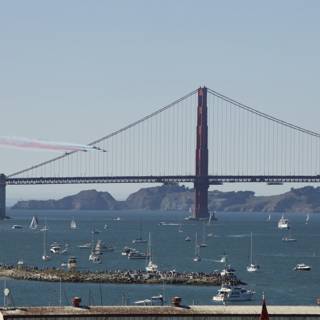 Soaring Over Landmarks: An Unexpected Visitor during Fleet Week Air Show 2023