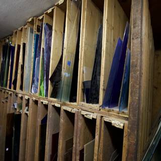 Shelves of Plywood and Glass