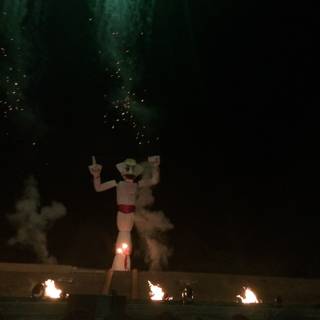 Illuminated Fireworks Display