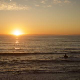 The Solitary Surfer at Dusk