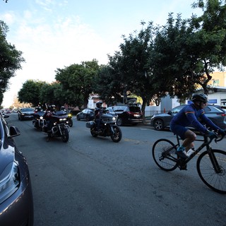 Urban Evening Commute: Cyclists and Motorcyclists Share the Road