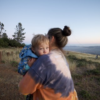 Mother and Toddler at Dusk on Mount Diablo