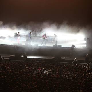 Smoke-Filled Rock Concert Performance