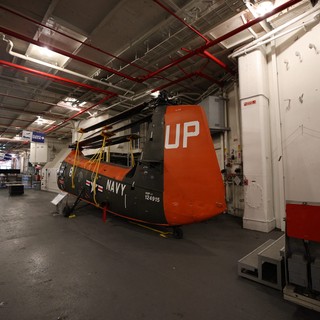 Navy Helicopter Display Inside USS Hornet Museum Hangar