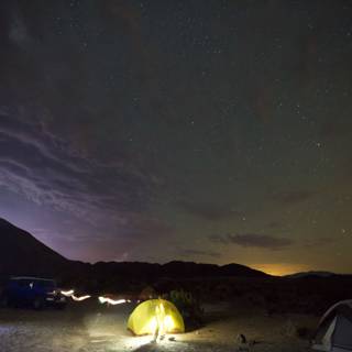 Illuminated Mountain Tent