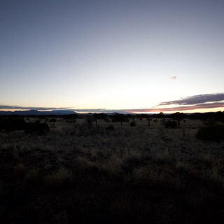 Desert Twilight Over New Mexico Landscape