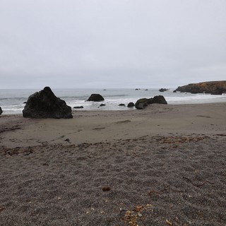 Moody Coastal Rocks at Schoolhouse Beach Low Tide