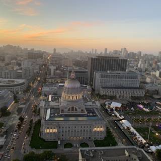 Sunset over San Francisco City Hall