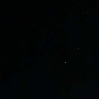 Lunar and Venus in Starry Night Sky