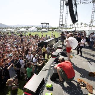 Coachella Crowd Rocks Out to Band on Outdoor Stage