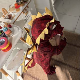 Little Dino Roams the Kitchen