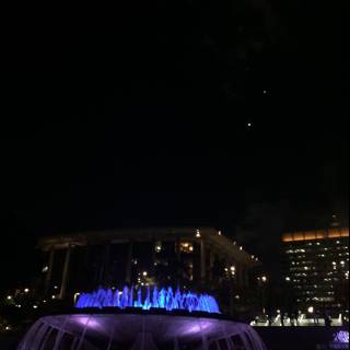 Illuminated Fountain in Civic Center Mall