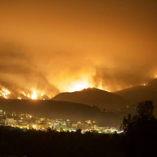 City threatened by raging forest fire