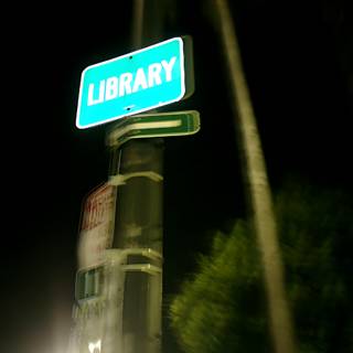 Library Street Sign