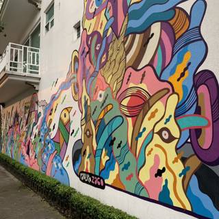 Vibrant Mural on the City Wall