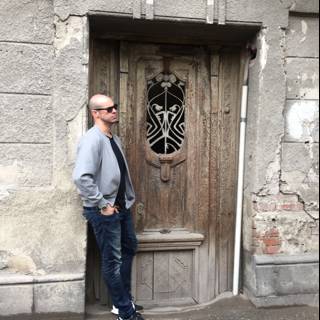 Man Standing at Door in Tbilisi