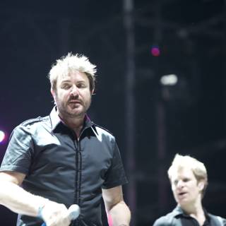 Simon Le Bon performs on the final day of Coachella 2011
