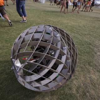 Metal Sphere on the Grass