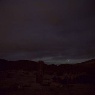 Night Sky over the Desert Mountains