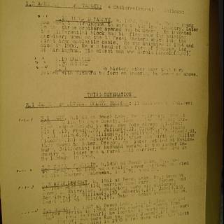 Printed Page of Handwritten Text