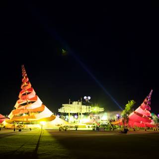 Colorful Tents Light Up the Night Sky
