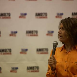 Michele Bachmann addresses the crowd
