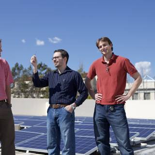 Three Men on a Solar Rooftop