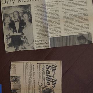 Double Wedding in the Newspaper