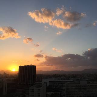 Sunset over Haiti's Cityscape