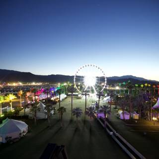 Nighttime Thrills at Coachella's Ferris Wheel