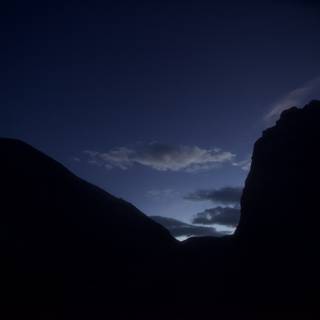 Dusk Mountain Silhouette