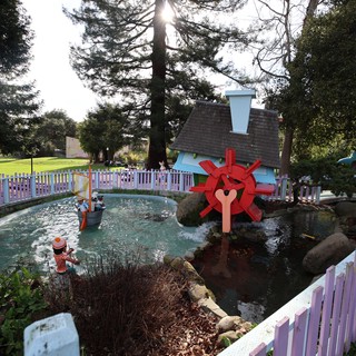 Whimsical Miniature Waterway at Storybook Amusement Park