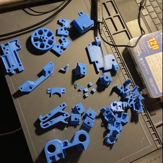 Blue Plastic Machine Parts