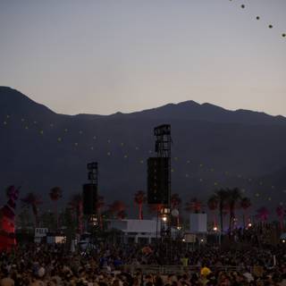 Coachella Concert with a Mountain View