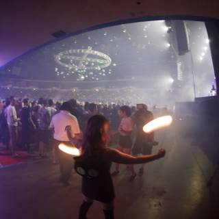 Fire Dancing at a Los Angeles Night Club
