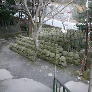 Stone Statues in a Kyoto Garden