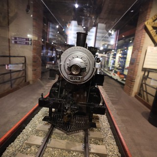 Vintage Steam Locomotive 1828 on Display in Museum