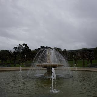 Serene Fountain Scene at California Academy of Sciences