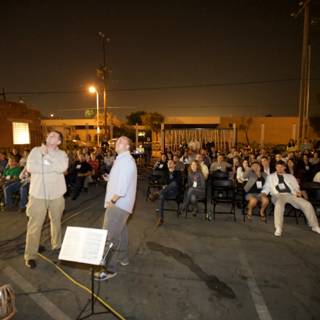 Two Men Addressing the Crowd