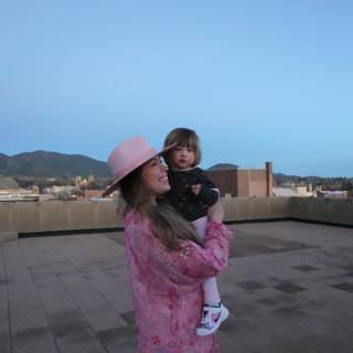 Mother and Daughter on the Santa Fe Rooftop